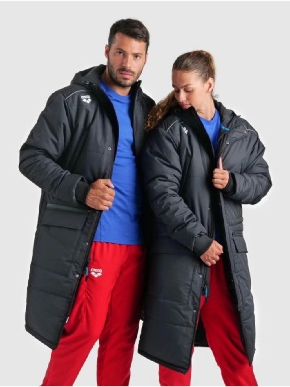 NWT Arena Unisex Team Parks Solid Asphalt Warm Long Winter Coat Size Medium